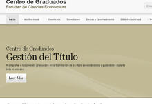 El Centro de Graduados de FCE con página web renovada    