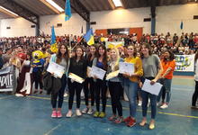 Fotogalería: Estudiantes y autoridades en apertura Olimpiadas