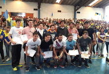 Fotogalería: Estudiantes y autoridades en apertura Olimpiadas