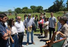 Junto al rector Aba, Ministra y Diputado recorrieron el campus