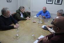 Rector Aba recibió a autoridades del Banco Provincia y de Exactas