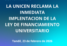 UNICEN reclama inmediata implementación de la Ley de Financiamiento Universitario