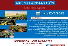 Inscripción abierta en Diplomatura en Gestión de Empresas Agroindustriales