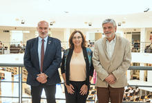 Junto al Rector y la Vicerrectora, Filmus visitó centros y lideró charla en UNICEN