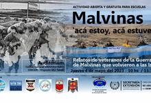 Veteranos de Malvinas conversarán con estudiantes