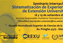 Seminario sobre experiencias de Extensión Universitaria