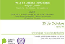 Mesa de Diálogo Institucional, el 20 de octubre a las 15 hs.