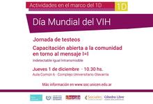 Este jueves se llevarán adelante diversas actividades por el Día Mundial del VIH