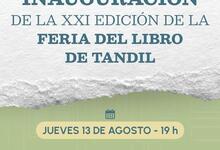 Invitación al acto de inauguración de la 21° Feria del Libro Tandil
