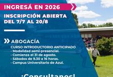 Derecho: inscripción para ingreso extendido/anticipado para Abogacía