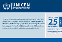Ministro de Defensa entrega en UNICEN actas de la dictadura