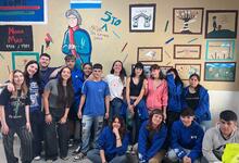 Derechos Humanos: estudiantes secundarios presentaron un mural