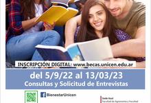 Ya inscriben en becas Ingreso, Grado, Finalización y Residencias