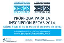 Prórroga Becas Universitarias y Bicentenario