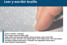 Abierta la inscripción para Taller leer y escribir braille