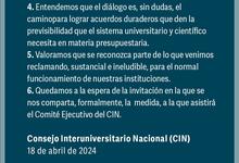 Rectoras y Rectores: la marcha del 23 "se realizará como estaba prevista"