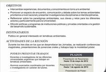 Humanas anunció segunda circular de las Jornadas Nacionales de Ambiente 2012