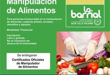 Curso gratuito de manipulación de alimentos en Uni Barrial