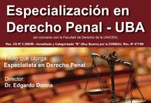 Especialización en Derecho Penal (UBA)