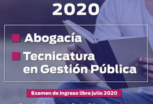 Ingreso libre 2020 en Abogacía y Tecnicatura en Gestión Pública