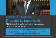 Derecho invita a conferencia Magistral del Dr. Ricardo Lorenzetti