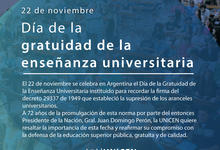 Día de la gratuidad de la enseñanza universitaria 