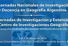 FCH sede de Jornadas Nacionales de Investigación y Docencia en Geografía