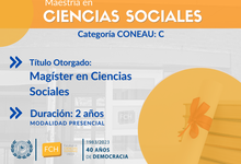 Hasta el 20 de marzo inscripción en Maestría en Ciencias Sociales 