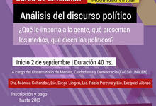 Sociales UNICEN dicta curso online de análisis del discurso político