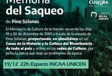 Proyección especial "19 y 20 de diciembre 2001. 20 años