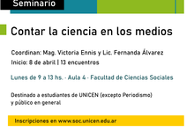 Seminario “Contar la ciencia en medios”