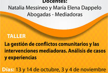 Gestión de conflictos comunitarios e intervenciones mediadoras